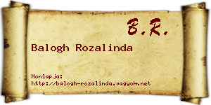 Balogh Rozalinda névjegykártya